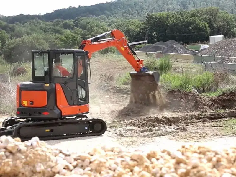 conventional mini excavator, 