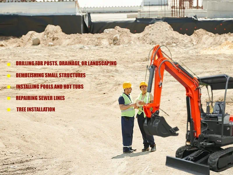Conventional Mini excavator applications