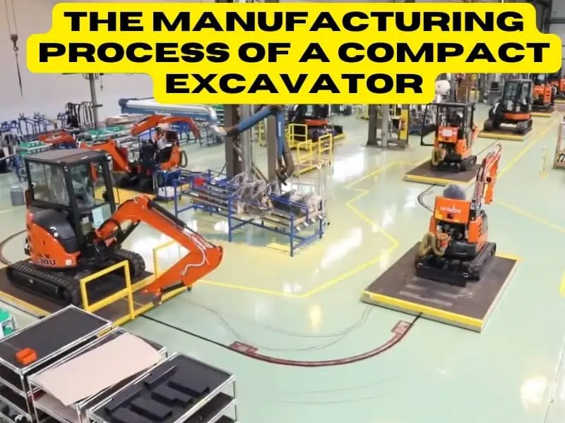 The manufacturing process of a compact excavator