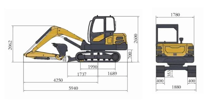 6 ton excavator design